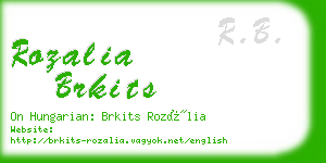 rozalia brkits business card